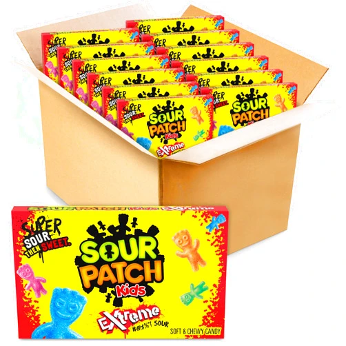 SOUR PATCH KIDS Extreme Sour Soft & Chewy Candy, 12 - 3.5 oz Boxes