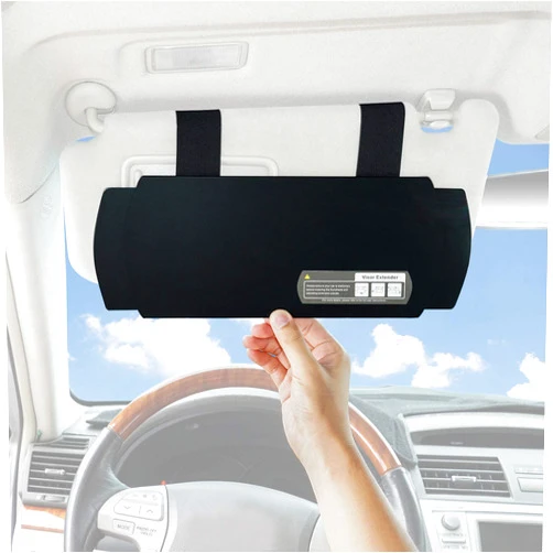 TFY Car Visor Sunshade TFY Sun Visor Extender Sunshade for Windshield and Side Window - Black