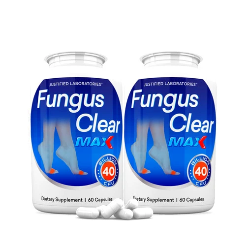 Justified Laboratories (2 Pack) Fungus Clear Max Pills 40 Billion CFU Probiotic 120 Capsules