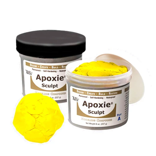 Aves Apoxie Sculpt - 2 Part Modeling Compound (A & B) - 1 lb, Apoxie Sculpt for Sculpting, Modeling, Filling, Repairing, Simple to Use and Durable Self-Hardening Modeling Compound - Yellow