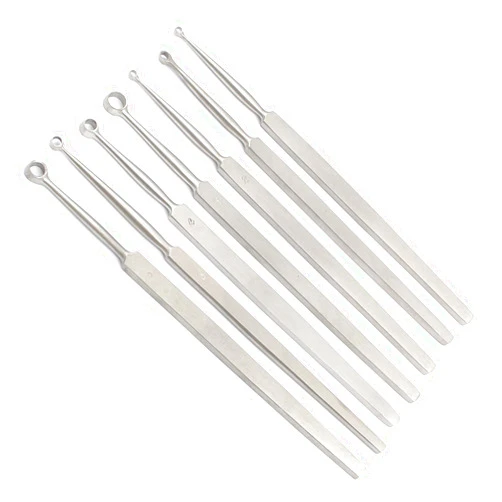 AAProTools Fox Dermal Curettes Dermatology 1mm-6mm Ent 6 Pcs Stainless Steel Instruments