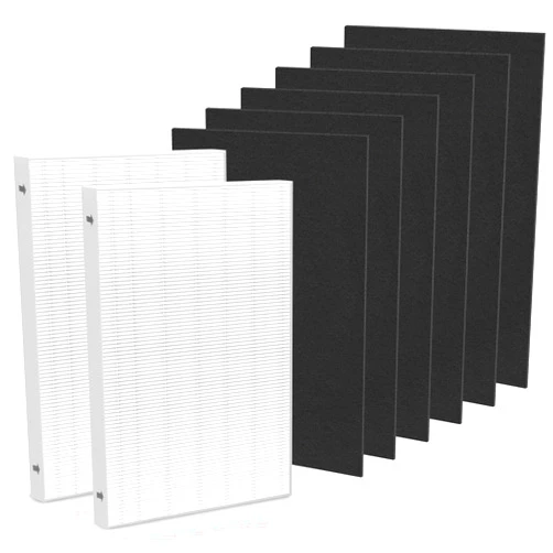 Zouhwaso 2+6 Aera Max 300 HEPA Filter Replacement Compatible with Fellowes AeraMax 290 300 DX95 Air Puri-fier True HEPA Air Filter, Fit AP-300PH HF-300 Part#9287201, 2x H13 HEPA+6x car-bon Pre-Filter