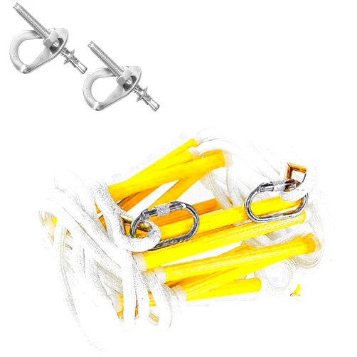 ISOP Climbing Down Rope Ladder 25ft l Compact Portable Emergency Rope Ladder 25ft l Rope Ladder for Kids & Adults - Fire Evacuation Ladder l Tree House Ladder