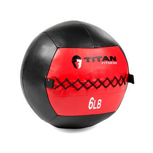 Titan Fitness Soft Leather Medicine Wall Ball Durable, Endurance, Cardio, Core Strength