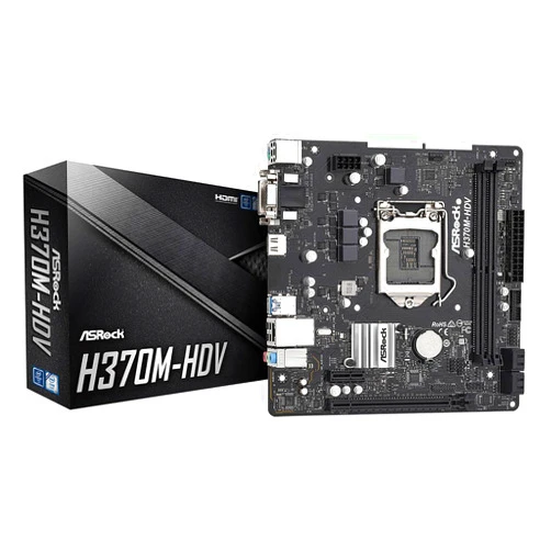 ASRock H370M-HDV LGA1151/ Intel H370/ DDR4/ SATA3&USB3.2/ Micro ATX Motherboard