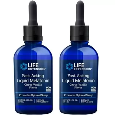 Life Extension Liquid Melatonin Natural Citrus-Vanilla Flavor by Life Extension - 3mg- 2 Bottles