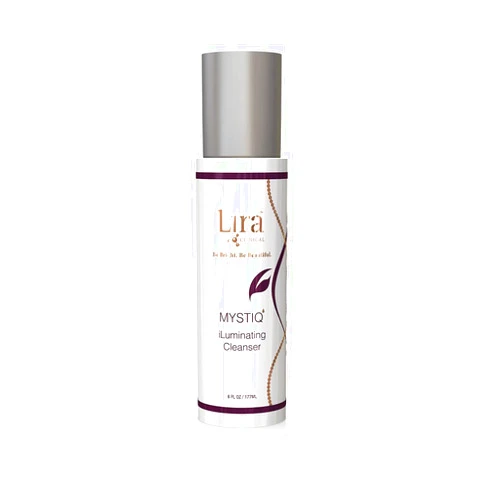 Lira Clinical Mystiq iLuminating Cream Cleanser - Gentle Hydrating Facial Wash with Plant Cells, Tomato Extract, Vitamin C & E - 6 fl oz