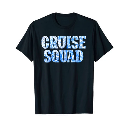 BDAZ Cruise Squad Cruise Squad Blue White Vintage Nautical Design Vacation T-Shirt