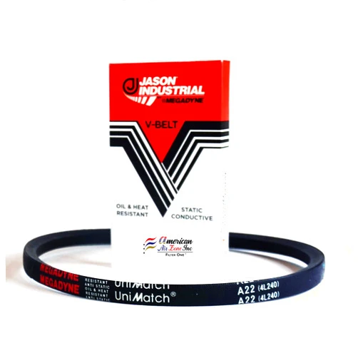 Jason Industrial Megadyne - Jason Industrial V Belt - A22-4L240 – (Pack of 1) – Wrapped V-Belt - 24 Inch Outside Length - 1/2 Inch Top Width - 11/32 Inch Thick