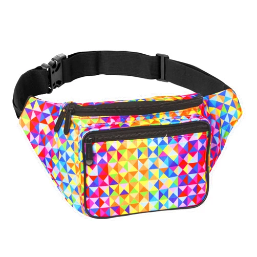 SoJourner Bags Rainbow Fanny Pack Belt Bag I Mens Fanny Packs for Women - Crossbody Bag Bum bag Waist Bag Waist Pack - For Halloween costumes, for Hiking, Running, Travel, Waterproof and more