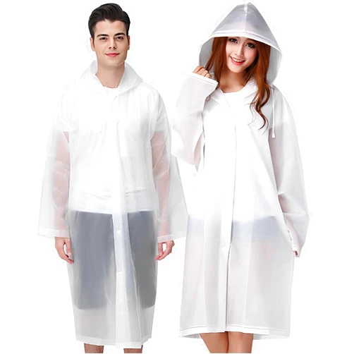 Cosowe Rain Ponchos for Adults Reusable, 2 Pcs Raincoats Emergency for Women Men with Hood and Drawstring