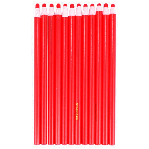 NUOBESTY Peel-off Grease Pencils Wax Pencils Red Crayon Pencils for Drawing Coloring Marking on the Wood Garments Metal Fabrics Porcelain Paper