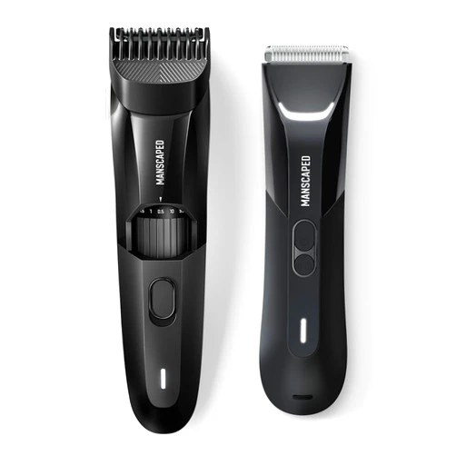MANSCAPED® The Beard & Body Bundle 4.0 PRO Contains: The Beard Hedger® Adjustable Length Precision Trimmer and The Lawn Mower® 4.0 PRO Men's Waterproof Electric Groin & Body Hair Trimmer