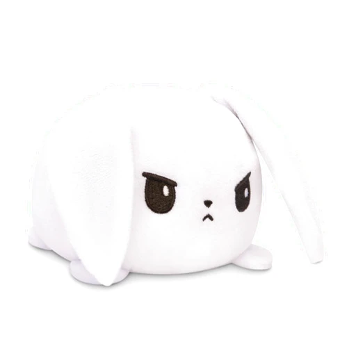 TeeTurtle - The Original Reversible Fox + Bunny Plushie - Orange + White - Cute Sensory Fidget Stuffed Animals That Show Your Mood