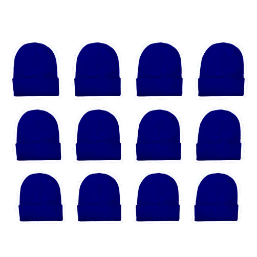 Gelante Unisex Beanie Cap Knitted Warm Solid Color and Multi-Color Multi-Packs