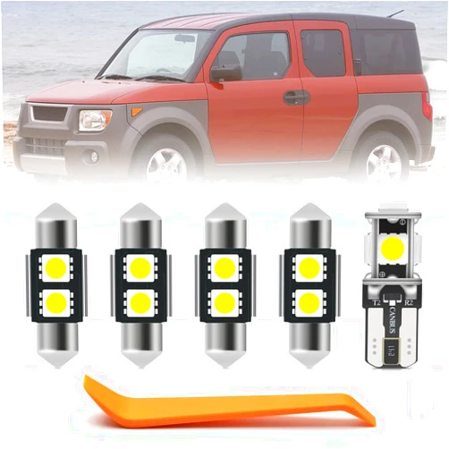 Nsautolighting 8pcs Interior LED Lights Bulb Kit for Hon'da Element 2003 2004 2005 2006 2007 2008 2009 2010 2011 Super Bright 6000K White LED Map Dome Lights Interior Light Bulbs Package + Install Tool