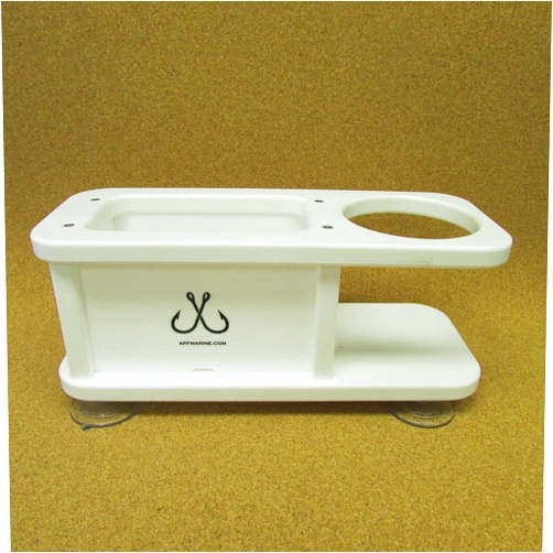 APF Marine Beverage Cup Holder w Storage Box Catch All