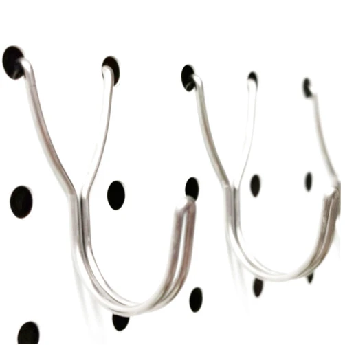 ZOOLMEEAN 60pcs Stainless Steel Pegboard Hooks U Shape Peg Hook Accessories for Peg Board Assortment Tool Organizer Hanging Jewelry, Craft, Keys, Retail Items, Small Tools, Will Not Fall Out