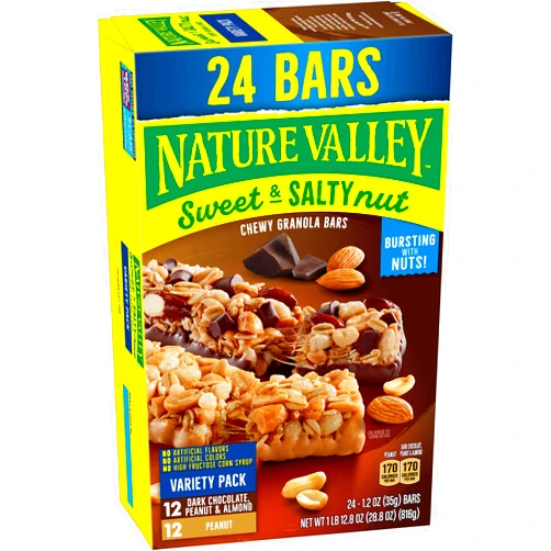 Nature Valley Granola Bars, Sweet and Salty Nut, Variety Pack, Kids Snacks, Back to School Snacks, 24 ct