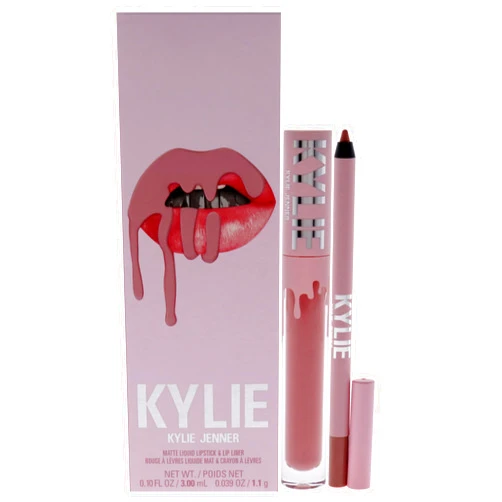 Kylie Cosmetics Matte Lip Kit - 300 Koko K for Women - 2 Pc 0.10oz Matte Liquid Lipstick, 0.03oz Lip Liner