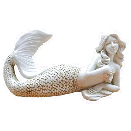 XUAN ZILUO IAOHUO Sculpture Creative Resin Mermaid Figurine Garden Sculpture Statue Modern Office Desktop Ornament Home Decoration Accessories Desktop Decoration