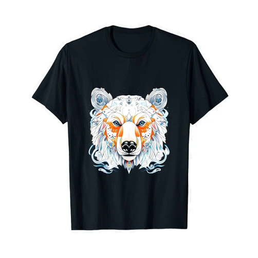 Eisbären Tier Arktis Geschenkidee Eisbär Polygon Art T-Shirt