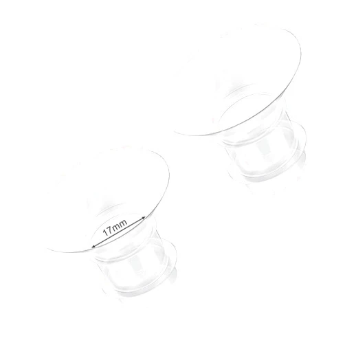 Loveishere 17mm Flange Inserts Compatible with Medela / Willow / TSRETE/ Momcozy S9 S10 S12/ Willow Wearable Cups & Spectra S1 S2, 24mm Breast Pump Shields Reduce Nipple Tunnel Down to 17mm, 2pcs