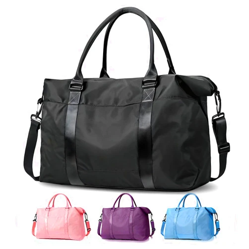 EASYFUN Travel Duffle Bag, Weekender Travel Bag Men Small Gym Bag for Women, Hospital Bag for Labor and Delivery, Overnight Bag Luggage Bag with Trolley Sleeve, Airplane Travel Essentials for Flying(Black)