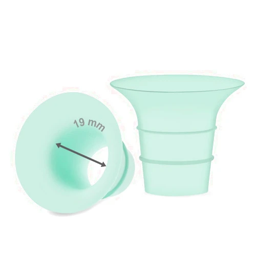 Maymom Flange 19mm Insert Compatible with Medela/Spectra/Elvie/momcozy/tsrete/Willow/Motif Luna/Ameda MYA Breastpump 24mm Breast Shields. Reduce 24mm Niple Tunnel Down to 19mm
