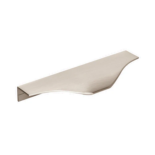Amerock | Cabinet Edge Pull | Satin Nickel | 4-9/16 inch (116 mm) Center to Center | Aloft | 1 Pack | Drawer Pull | Drawer Handle | Cabinet Hardware