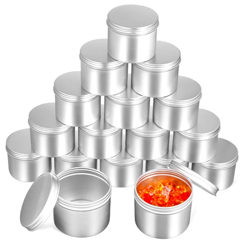 CRILSTYLEO 20 Pcs Round Sealed Aluminum Box Travel Tin Cans Tea Storage Case Tin Coffee Pots Tinplate Tea Jar Containers Tin Containers Tins for Salves Cannaburst Tin Cosmetic Containers