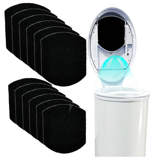 ShuRex 12 Pack Baby Diaper Pail Deodorizer for Ubbi Diaper Pail, Activated Charcoal Odor Absorbing Filters Compatible with Ubbi Steel Diaper Pail, Odor Eliminating, NO Smell