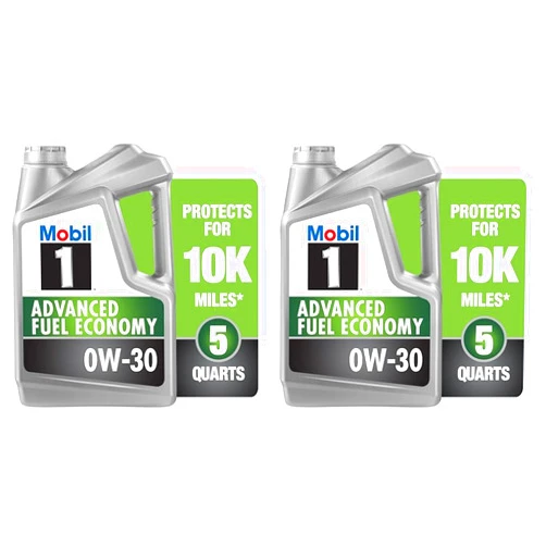 Mobil 1 Advanced Fuel Economy Full Synthetic Motor Oil 0W-30, 5 Quart (Pack of 2)