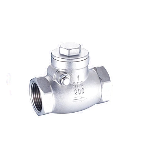 YEAPA Stainless Steel Wire Mouth Horizontal Non-Return Valve 304 Stainless Steel Female Thread Swing Check Valve 1Pcs (Size : 1/2