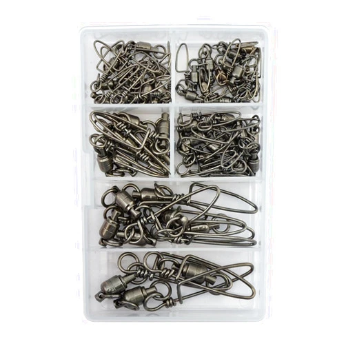 AFW American Fishing Wire Brass Ball Bearing Snap Swivel Kit