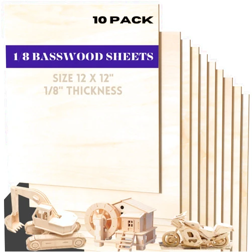DEEP GARNET Basswood Sheets 10 Pack,12