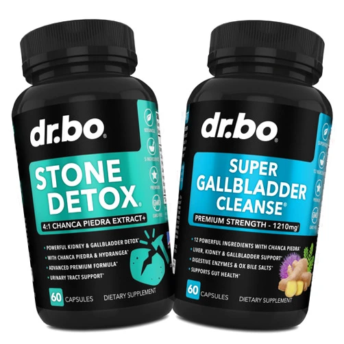 DR. BO Stone Breaker Chanca Piedra Gallbladder Cleanse - Stone Detox for Kidney Cleanse Detox, Gallbladder Formula with Ox Bile & Betaine HCL - Gallstone Dissolver Kidney Liver Gall Bladder Flush Detox