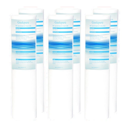 Geekpure 10 Inch PP Sediment Replacement Cartridge for RO Water Filtration- 2.5