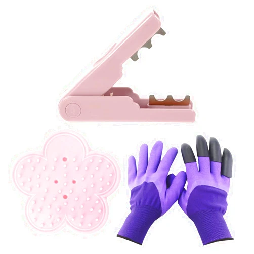 QYNuLi 3 Pcs Flower Rose Leaf Thorn Stripper Professional Thorn Leaf Remover Tool Stripping Tools with Garden Gloves for Home Garden Floral Arrangement Supplies