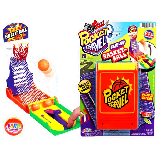 JA-RU Mini Basketball Game (1 Unit) Portable Hoop Shooting Sports Travel Toys for Kids. Tabletop & Office Desktop Handheld Accessory. Arcade Party Favors. 3255-1