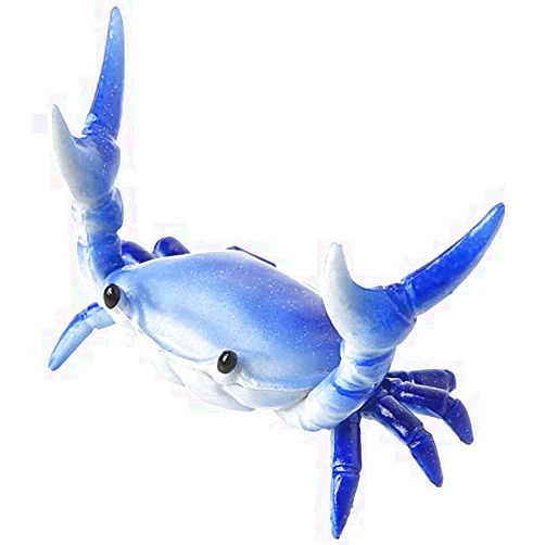 LongTeco Creative Cute Crab Pen Holder for Gift and Stationery, Cute Weightlifting Crabs Pencil holder, Pen Storage Rack (Blue 1 PCS)