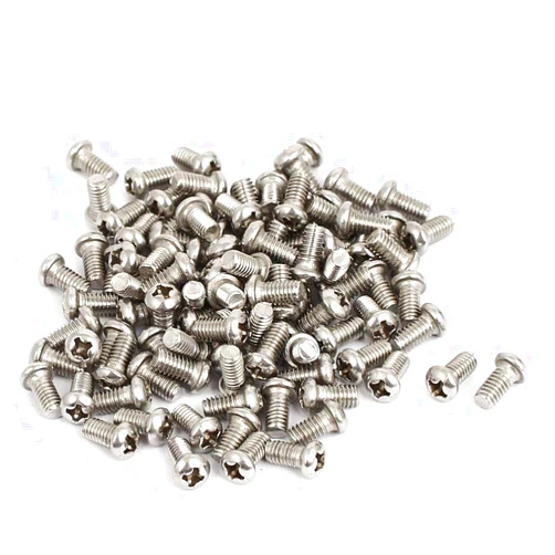 KINPAR 304 Stainless Steel M2 Phillips Round Pan Head Machine Screws (M2 X 4MM)