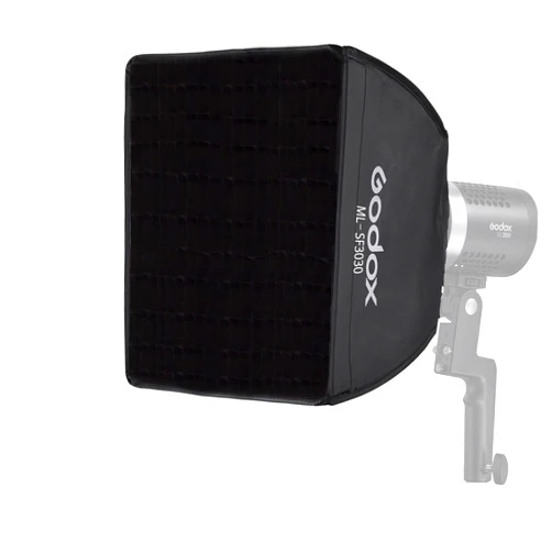 Godox ML-SF3030 Softbox, Direct Attachment (Requires No Bracket/Speed Ring) with Godox Mount for Godox ML100Bi ML30 ML30Bi ML60 ML60Bi ML60IIBi LED Video Light for Photography Portrait Video Recording