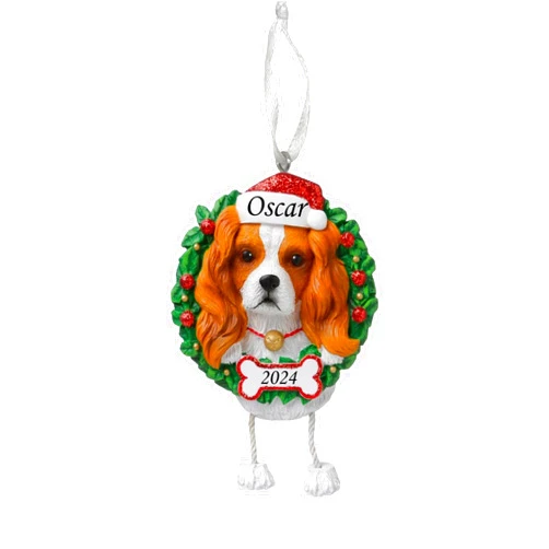 Holiday Treasures 2022 Personalized Ornament Pure Dog Breed King Charles Christmas Tree Professional Customized Decoration Pet Puppy Free Personalization