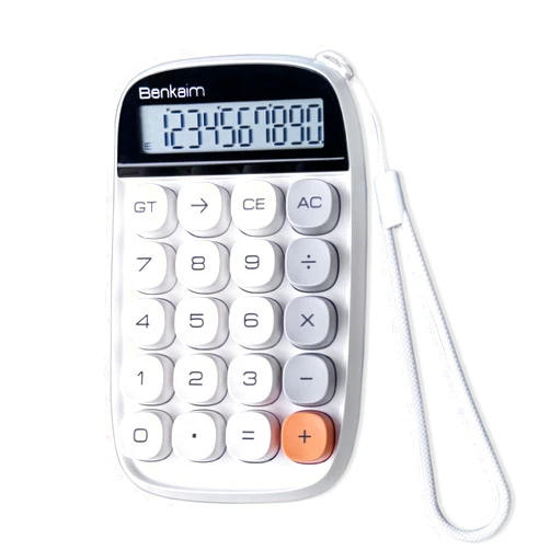 Benkaim Calculators, Benkaim Desktop Calculator, Basic Standard Calculator, 10 Digit Large LCD Display Big Button Calculator, Cute Desk Accessories for School, Office & Business Use (White)