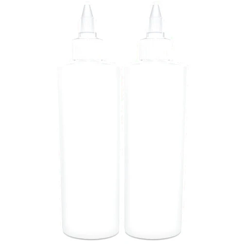 BRIGHTFROM Condiment Squeeze Bottles, 8 OZ Empty Squirt Bottle with Twist Top Cap, Leak Proof - Great for Ketchup, Mustard, Syrup, Sauces, Dressing, Oil, Arts and Crafts, BPA FREE Plastic - 2 PACK