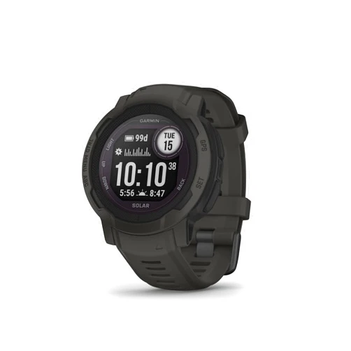 Garmin Instinct 2 Solar, GPS Outdoor Watch, Solar Charging Capabilities, Multi-GNSS Support, Tracbak Routing, Graphite