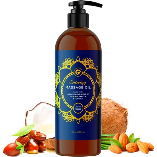 Maple Holistics Luxurious Vanilla Massage Oil for Couples - Easy Glide Non Greasy Sweet Vanilla Sensual Massage Oils for Date Night with Silky Smooth Sweet Almond Oil Coconut and Jojoba - Vegan Non GMO & Gluten Free