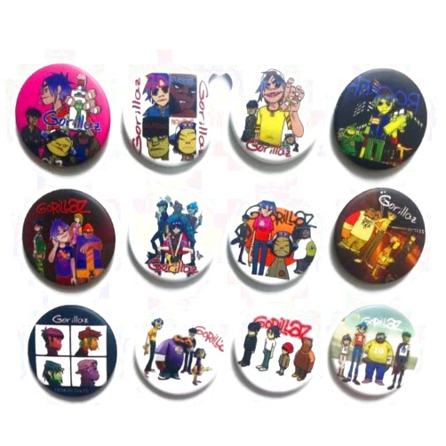 GORILLAZ Damon Jamie Awesome Quality Lot 12 New Pins Pinback Badge Buttons 1.25