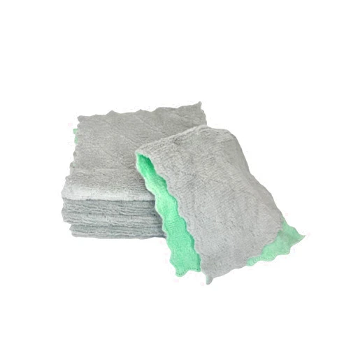 Ocanduart Kitchen Cloth Dish Towels,Does Not Shed Fluff,Machine Washable & Reusable,Made Coral Velvet Thickening Material,Microfiber Cleaning Cloth, Super Absorbent/Dry Quickly(6 Pack) Grey-Green